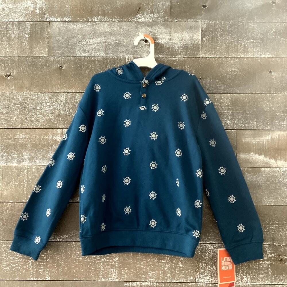 Latino Heritage Month‎ Boys Blue Hooded Sweatshirt, Hoodie. S 6/7, NWT